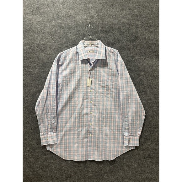 Peter Millar Other - BNWT Peter Millar Men's Button Up Casual Blue & Pink Shirt Men's Size 2XL Rare